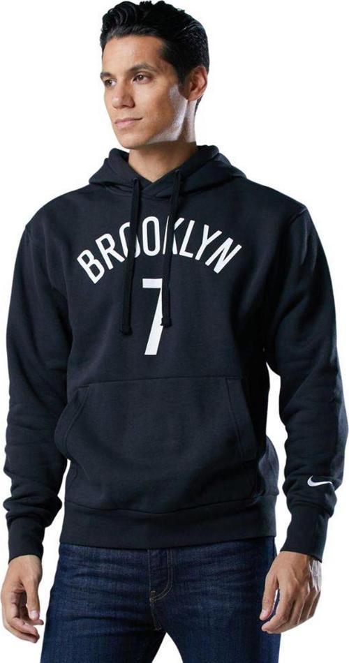 NBA Brooklyn 7 Hoodie Erkek Kapüşonlu Bol Kesim Sweatshirt Siyah