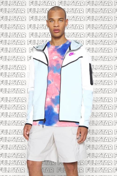 Sportswear Tech Fleece Full Zip Hoodie Fermuarlı Kapüşonlu Sweatshirt Mavi