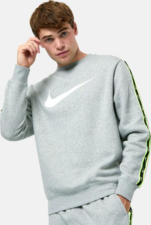 Sportswear Grey Sweatshirt Şardonlu Erkek Sweatshirt Gri