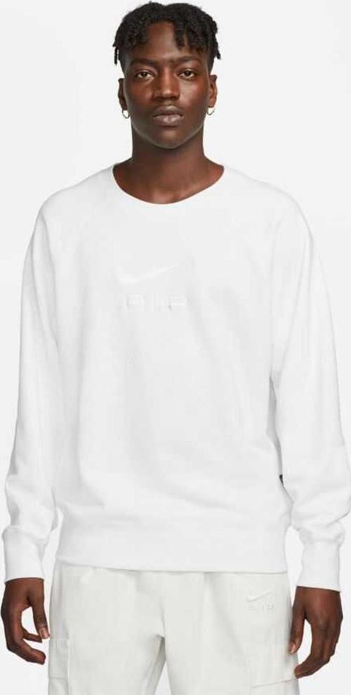 Air Crew Loose Fit Sweatshirt White Bol Kesim Bisiklet Yaka Erkek Sweatshirt Beyaz