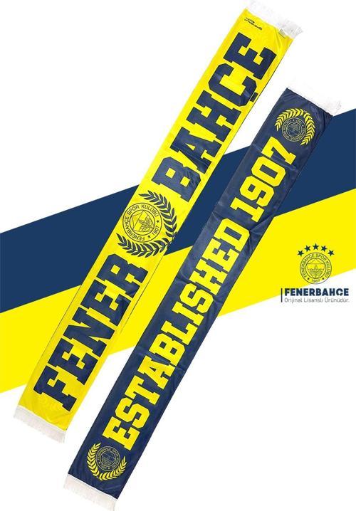 Orijinal Lisanslı Established 1907 Fenerbahçe Saten Şal Atkı