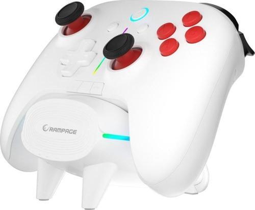 HYDRA PRO Beyaz BT + 2.4 GHz Şarj İstasyonlu PC Gamepad RGB Joypad