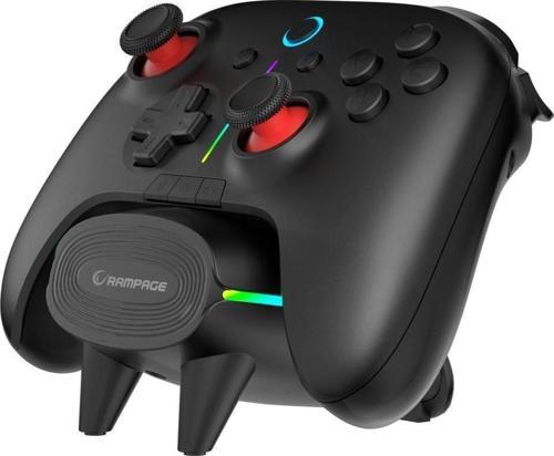 HYDRA PRO Siyah BT + 2.4 GHz Şarj İstasyonlu PC Gamepad RGB Joypad