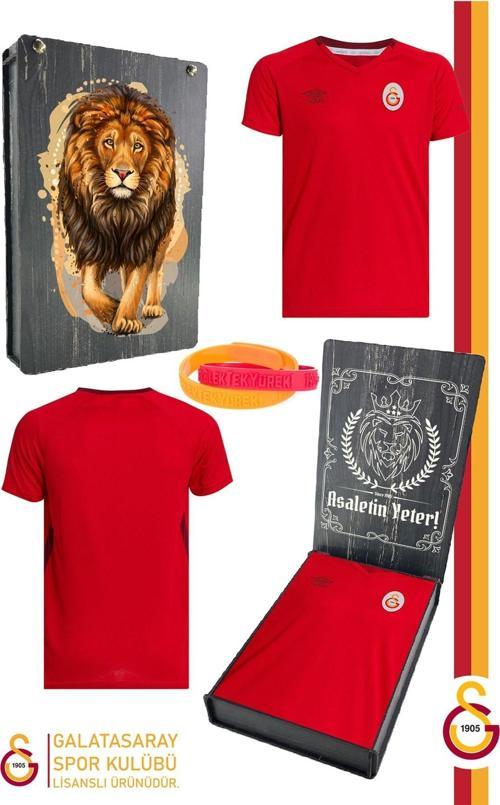 Orijinal Lisanslı Umbro V Yaka Kırmızı T-Shirt + Bileklik Set Hediyelik Ahşa