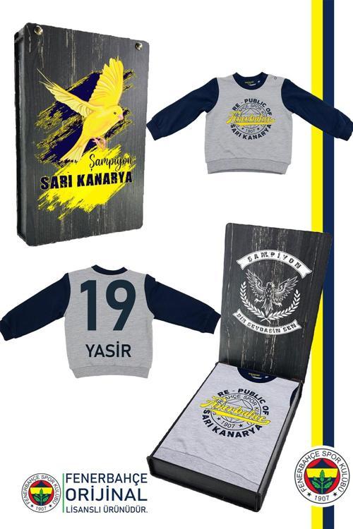Orijinal Lisanslı Lacivert Bebek Sweat Republic Of Fenerbahçe Kişiye Özel