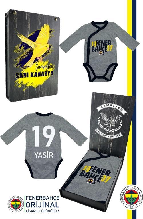 Orijinal Lisanslı 1907 Fenerbahçe Bebek Body Zıbın Kişiye Özel Hediyelik