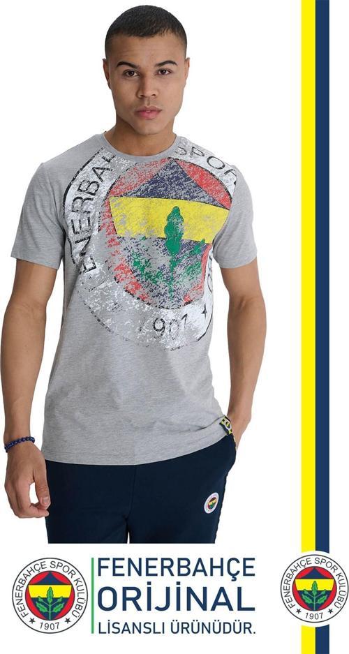 Orijinal Lisanslı 6 Renk Logo Gri Tribün T-Shirt