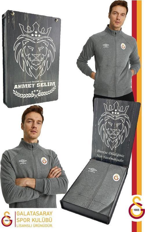 Orijinal Lisanslı Dik Yaka Fermuarlı Gri Sweat Kişiye Özel Hediyelik Ahşa