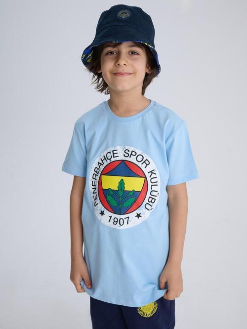 Orijinal Lisanslı Renkli Logo Sıfır Yaka Çocuk T-Shirt