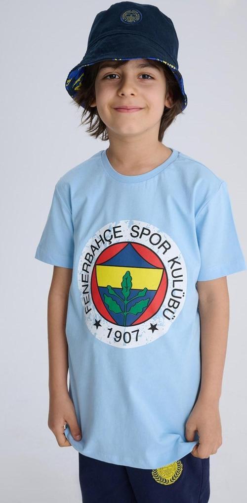 Orijinal Lisanslı Renkli Logo Sıfır Yaka Çocuk T-Shirt