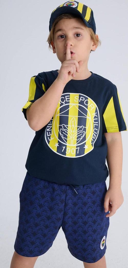 Orijinal Parçalı Renkli Logo Çocuk T-Shirt