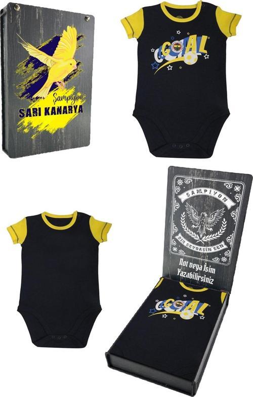 Lisanslı Bebek Body Zıbın Kişiye Özel Hediyelik Ahşap Kutulu