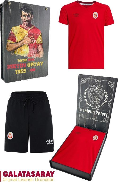 Orijinal Lisanslı Umbro V Yaka Kırmızı T-Shirt + Şort Set Metin Oktay Baskıl