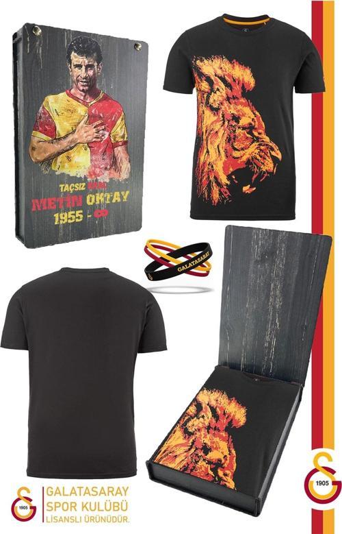 Orijinal Lisanslı Aslan Baskılı T-Shirt + Bileklik Set Hediyelik Ahşap Kutul