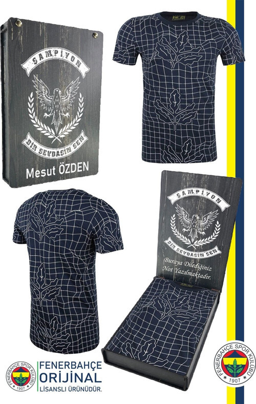 Orijinal Lisanslı Palamut LogoTribün T-Shirt Kişiye Özel Hediyelik Ahşap