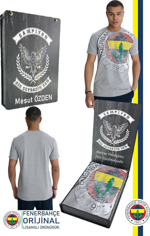 Orijinal Lisanslı 6 Renk Logo Gri Tribün T-Shirt Kişiye Özel Hediyelik Ah