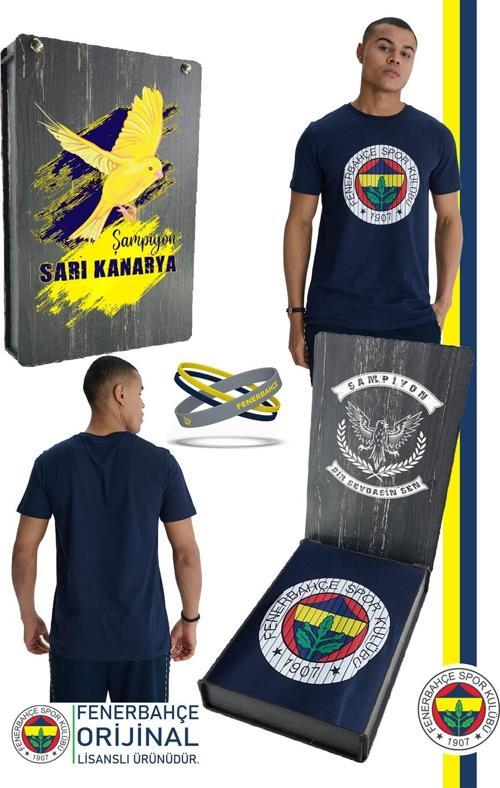 Orijinal Lisanslı Kabartma Logo Lacivert Tribün T-Shirt + Bileklik Set Hediye