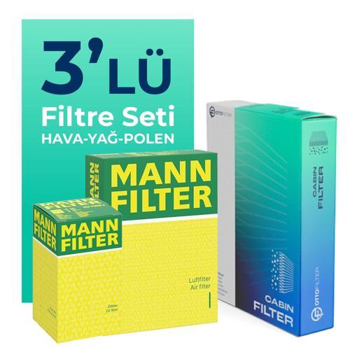 MANN BMW Z4 2.3i sDrive 204 HP Filtre Bakım Seti (2009-2012) 3 Lü