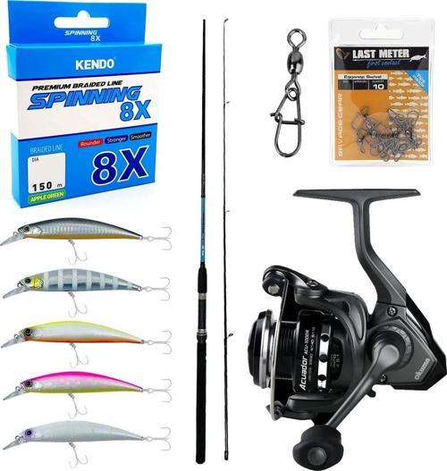 YekOutdoor Okuma Spin Olta Seti Okuma G-Power Spin 8' 240cm 15-40 gr 2 Parça Spin Kamışı&Okuma Acuador ACU-3000A 3+1BB O