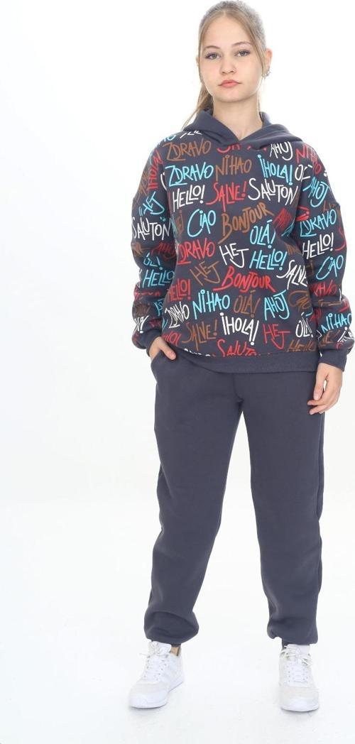 Toontoy Kız Çocuk Kapüşonlu Eşofman Takım