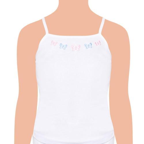 3 lü Paket Tutku Kız Çocuk İp Askılı Atlet Beyaz