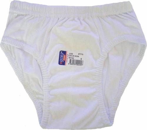 12 li Paket Sedef Yıldız Erkek Çocuk Külot Slip Pamuklu Beyaz 1035