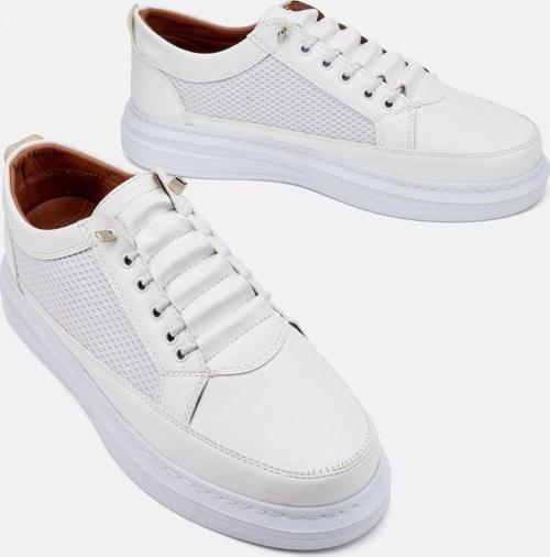 Erkek Beyaz Lastikli Fileli Ortopedik Günlük Spor Ayakkabı Garantili Sneaker Spor Ayakkabı