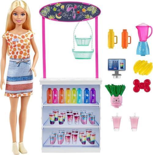 Sarışın Barbie ve Smoothie Bar Playset Vitamin Köşesi Oyun Seti