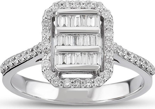 0.42 Ct Baget Pırlanta Yüzük B4
