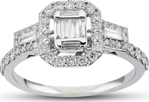 0.63 Ct Baget Pırlanta Yüzük B12