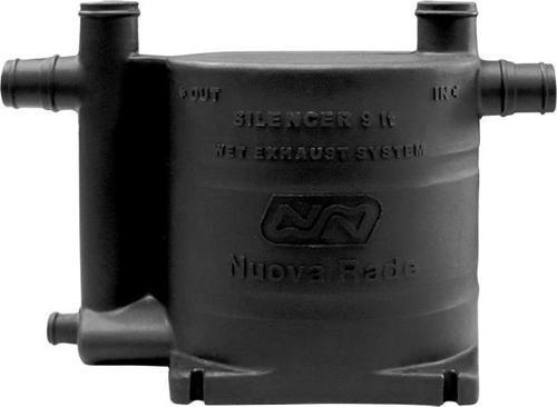Boat Waterlock and Exhaust Silencer 9L, Oval, Black
