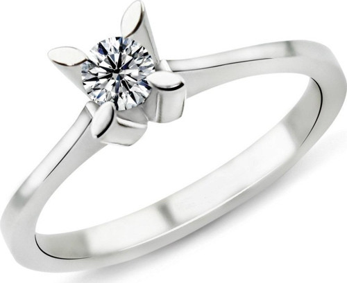 0.15 Karat F Renk Pırlanta Tektaş Yüzük PR126