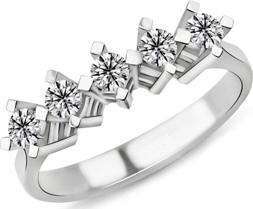0.50 Karat F Renk Beştaş Pırlanta Yüzük PB568