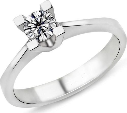 0.42 Karat D Renk HRD Sertifikalı Pırlanta Tektaş Yüzük PR366