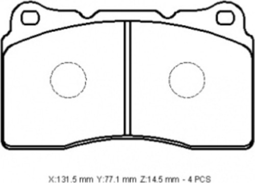 Alfa Romeo Gıulıetta- 11/20; Ön Fren Balatası (Kablosuz)(Disk) (131,5X77,1X14,5)(Bramax) 9851050