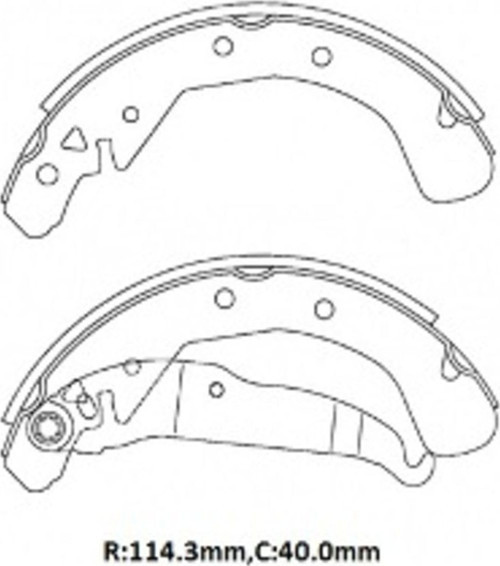 Opel Astra- F- Sd/Hb- 95/98; Arka Fren Pabucu 1,4/1,6/1,7 (114,3X40)(Bramax) 1605064