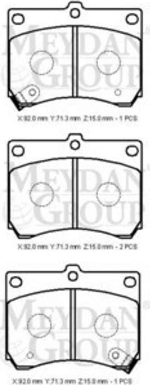 Mazda 323- Lantıs- 95/98; Ön Fren Balatası (Disk) (92X71,3X15) (Daıwa) F1Cz-2001B