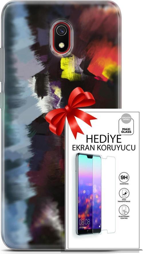 Xiaomi Redmi 8A Kılıf Orijinal Seri Nature 19 Çok Renkli Tam Koruma Kılıf + Ekran Koruyucu