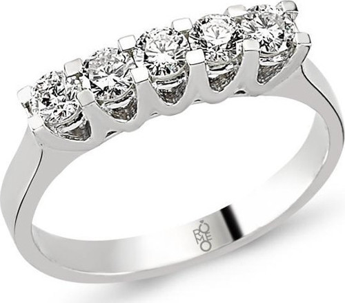 18 Ayar Altın 0.58 Ct Pırlanta Beştaş Yüzük RMY208