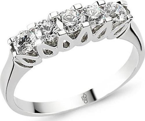 18 Ayar Altın 0.80 Ct Pırlanta Beştaş Yüzük RMY516