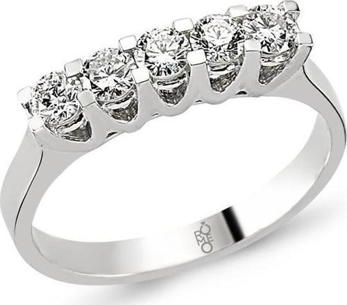 18 Ayar Altın 0.58 Ct Pırlanta Beştaş Yüzük RMY208