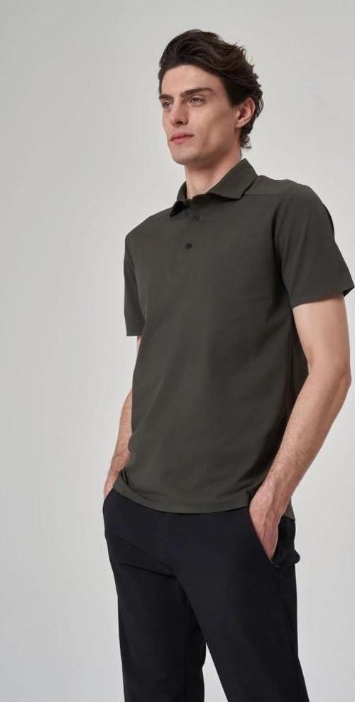 Erkek Haki Polo Yaka Tişört 1412034