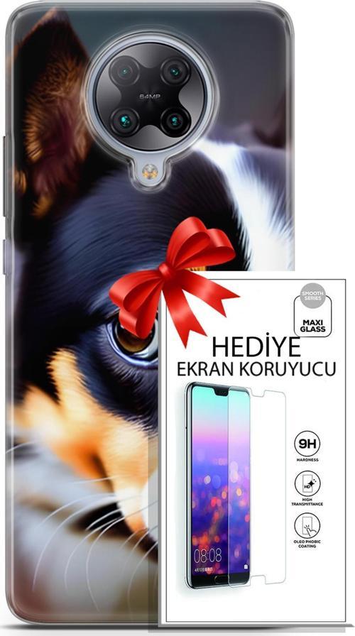Xiaomi Poco F2 Pro Kılıf Orijinal Seri Dogs 11 İsviçre Bernese 4K Baskılı Kılıf + Ekran Koruyucu Ful
