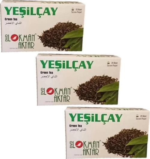 Yeşil Çay 20 'Li Süzen Poşet Yeşilçay, 3 Adet Lokman Aktar