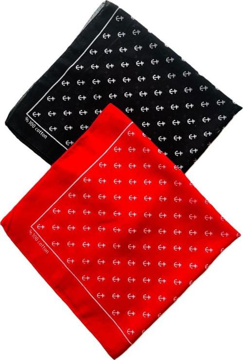 100% Pamuklu Çapa Desenli Bandana Kare Pamuklu Kumaş