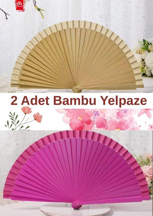 2'li Kaliteli Bambu Yelpaze