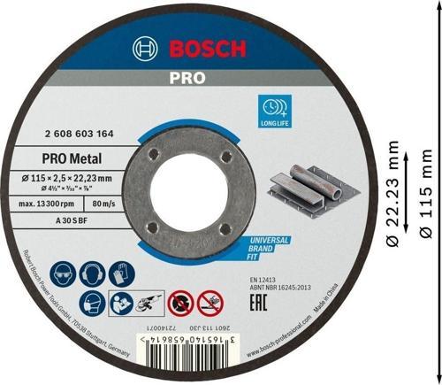 Sdmetal Kesme Taşı 115*2,5 mm Düz Inox Taş 25 Adet 2608603164