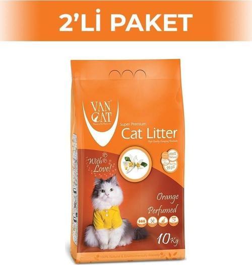 Portakal Kokulu İnce Taneli Kedi Kumu 10 kg 2 Adet