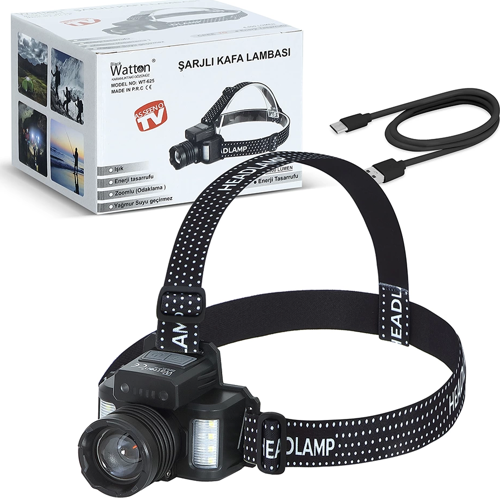 Sensörlü Cree Tg Led Şarjlı Kafa Lambası Wt-625