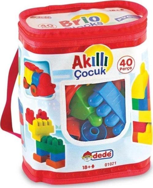 Çocuk 01021 Dede, Akıllı Çocuk Blokları 40 Parça